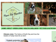 Tablet Screenshot of pawsforreaction.com